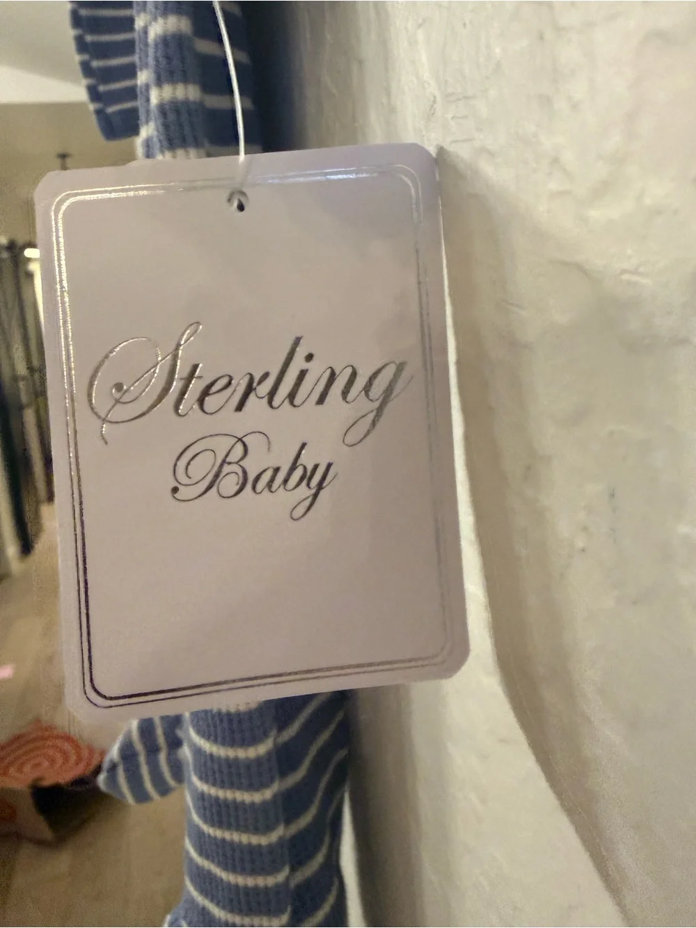 Striped Blue & White Footed One-Piece - Cozy Everyday Wear